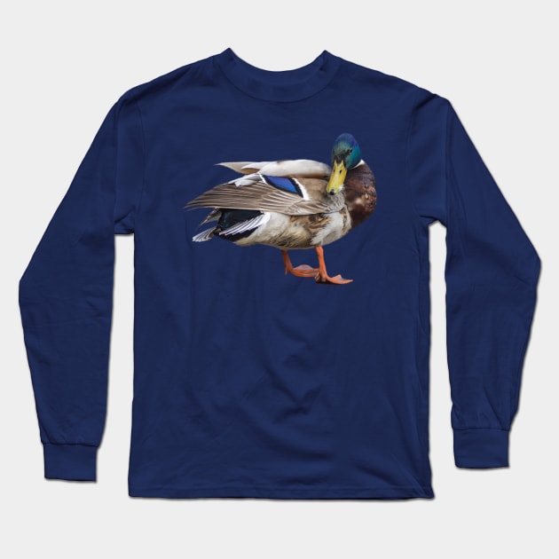 The Mallard or wild duck Long Sleeve T-Shirt by Oneness Creations